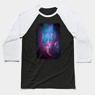 Alien Code Teal Magenta Baseball T-Shirt